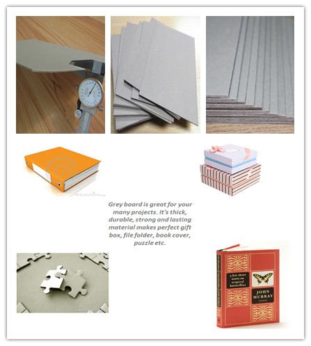 Grade AA Full Grey Paper Board Rigid Boxes Cardboard Sheets , MSDS