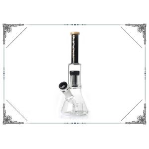 China Three Showerhead Perc 8 Arms Tree Pecolator Bongs Glass Smoking Beaker Bong Water Pipe on sale