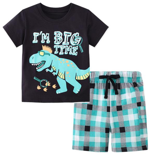 Quality Summer Boy Children'S Outfit Sets Cartoon Printing wholesale
