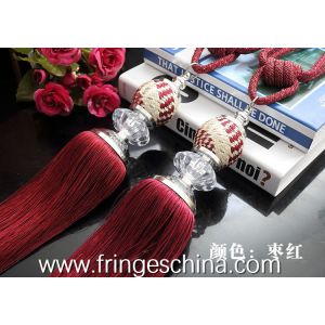 Delicate custom long tassel fringe trimming for curtain attractive tieback