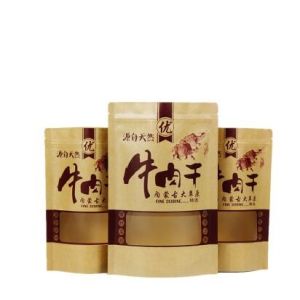 stand up aluminum foil kraft bag with valve/k/tear notch for tea/coffee/nuts