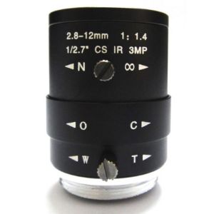 HD 3mp 2.8-12mm cctv lens, CS Mount, Manual Focal Lens, IR 1/2.7" 1:1.4 F1.4 for