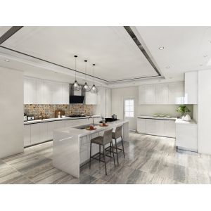 Commercial MDF Modular Modern Kitchen Cabinet Modular Lacquer Finish
