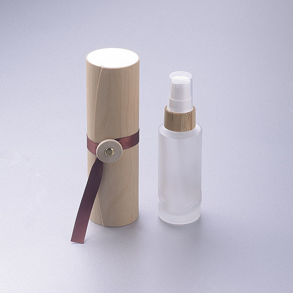 Quality 50ml Frosted Glass Bottle with Bamboo Cap Cosmetic Container Dia 37mm* H95mmn wholesale