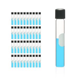 Borosilicate Glass Serological Test Tubes with Black Bakelite Screw Caps Silicon
