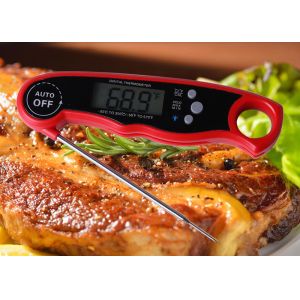 Steak Instant Read Thermometer Oldable Probe Power Saving With Backlight