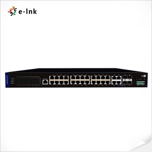 IPv6 Protocol Industrial Gigabit Ethernet Switch 24x10/100/1000M Ethernet RJ45