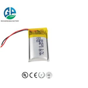 801525 230mah Lithium Polymer Battery Pack 500 Times Cycle Life