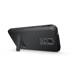 3-in-1 case for Samsung S5, unique design with stand, black color, strong