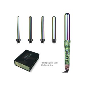 Instant Heat Up Interchangeable Hair Curler Titanium Tourmaline Barrels