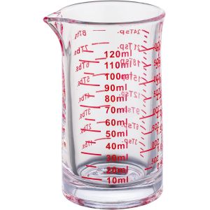 Shot Glass Measuring Cup 4 Ounce/120ML Liquid Heavy High Espresso Glass Cup Red