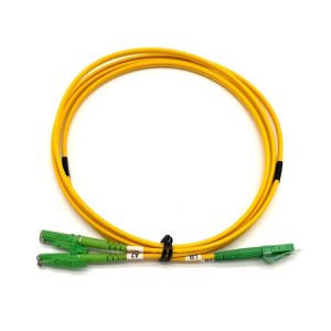 10M E2000 APC Patch Cord Green Color / Single Mode Duplex Fiber Optic Cable