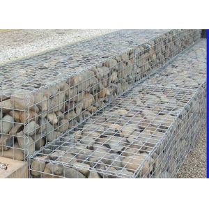 Hot Dipped Welded Mesh Gabions , Square Wire Mesh For Erosion And Flood Control