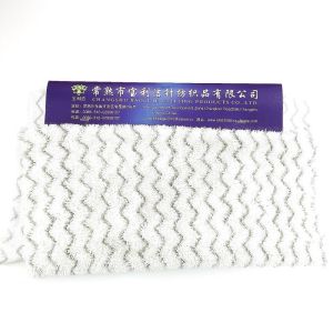 White Color W Shaped Microfiber Wet Mop Pads With Hard Silk 480gsm Fabric