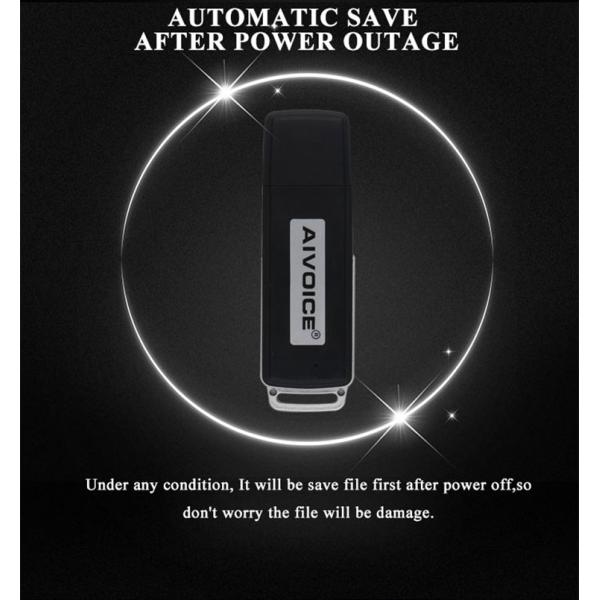Professional Portable USB Recording Device One-Key Recording Flash Drive With Digital Audio Formats MP3 WAV REC