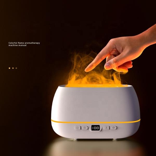 Quality 2023 New Design Ultrasonic Flame Diffuser 200ml RGB Light Flame Humidifier With Remote Controller Aroma Diffuser For Household wholesale