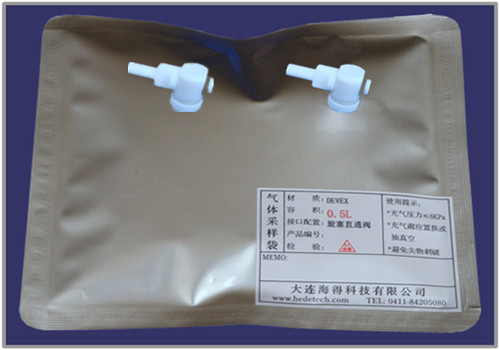 Quality DEVEX gas sampling bags with side-opening PTFE On/Off dual-valve  DEV42_25L  air sample bag wholesale