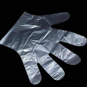 China Disposable Clear Plastic Gloves , PE Glove Food Preparation Kitchen Use on sale