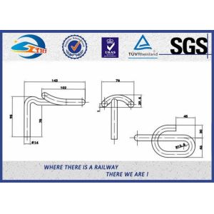 Gauge Lock Clamp Elastic Rail Clips 14mm 60Si2MnA Plain Surface in Track System