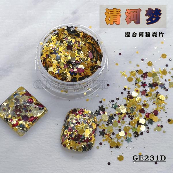 Multi Colors Loose Chunky Glitter Mix Fine Polyester Glitter Bulk For Nail Art DIY Craft