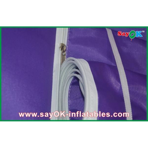 Inflatable Photo Booth Rental 2.4m Purple Cube Photo Booth Inflatable 1 Door With LED Light