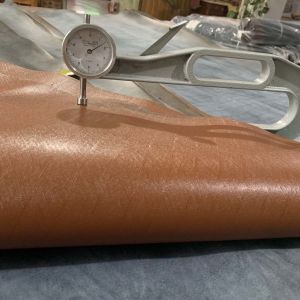 Width 1.43M Artificial Leather Fabric , Woven Plain Colour Change Leather