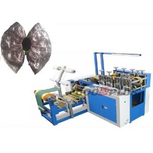Home Daily Use Plastic Shoes Cover Making Machine With Non Woven Joints