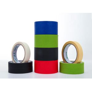 Cheap Rubber Glue Masking Colored Masking Tape Colorful General Purpose 19mm x 35 Meter Crepe for sale