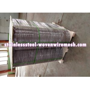 Crimped Stainless Steel Wire Mesh Plain Weave Square Aperture And Round Wire In