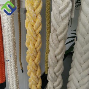 Marine Polyester Mooring Rope 8 Strand Corrosion Resistant Both Ends With Eyes