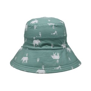 Green Sun Block Sunshade Fisherman Bucket Hat Comfortable Eco Friendly