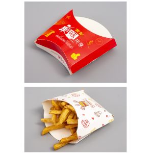 OEM Small Paper Tray French Fries Boxes Container Takeaway Packaging
