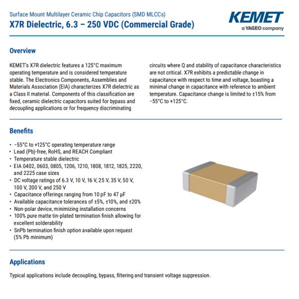 C0603C102K5RACTU 1000 pF ±10% 50V Ceramic Capacitor X7R 0603 (1608 Metric)