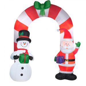 Cheap Customized Family Holiday Party Decoration Inflatable Santa Claus Arch for sale