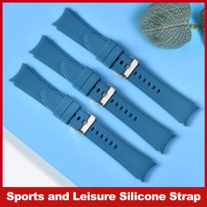 Soft 20mm width Silicone Watch Straps Elbow Quick Release Design