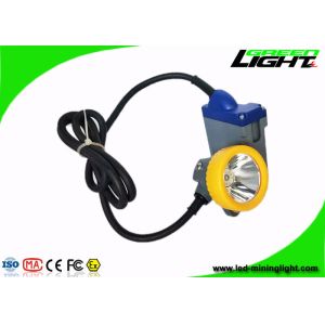 450mA 15000 Lux LED Mining Light 6.6Ah Rechargeable Corded Cap Lamp ABS PC