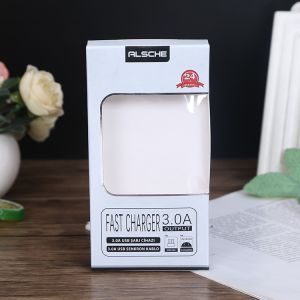 Cheap Custom White Cardboard Folding Paper Box Data Line Packaging Electronics Packaging Box for sale