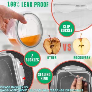 Hard Plastic Food Storage Containers With Lids Airtight-85 OZ To Sauces Box,