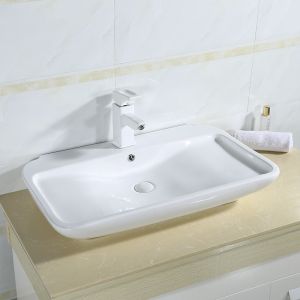 China 500mm 800mm Countertop Basin Ceramic Bathroom Sink 30 X 18 31 X 19 31 X 22 on sale
