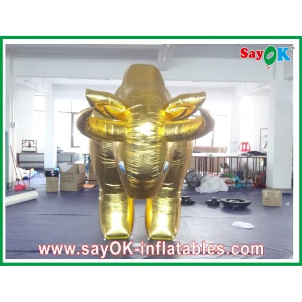 Inflatable Cowboy Golden Event Inflatable Bull 0.5mm PVC Tarpaulin 4M - 8M
