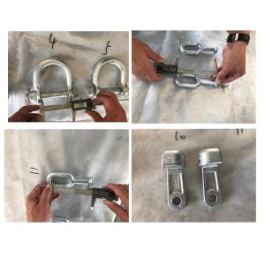 Hot Dip Galvanized Clevis For Power Line Fittings / Shackle / U Shackle With