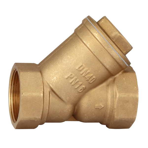 Quality 1/2 1/4 3/4 1 inch Brass Non Return Water Check Valve With Y Strainer Filter wholesale
