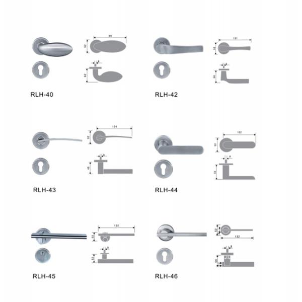 Stainless Steel Door Lever Lock Handle Hollow Plate Solid Interior