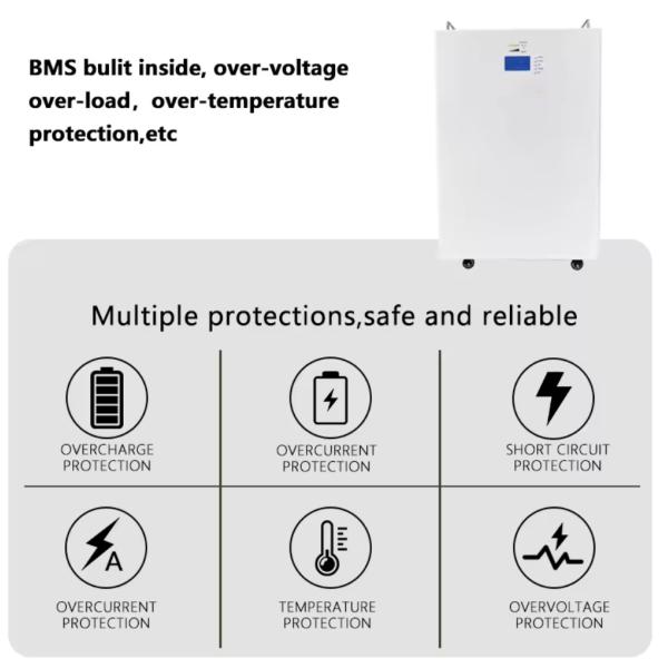 Power Wall Solar System Lifepo4 Energy Storage Battery Wall Mounted Batteries For Home Using