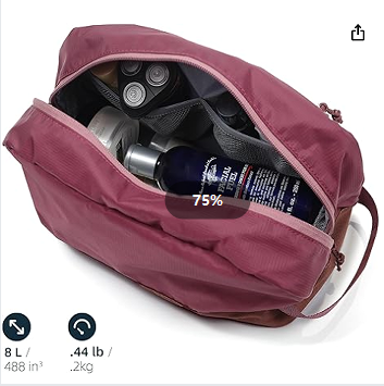 Travel Toiletry Bag 8L for Women, Large Packing Cube with Waterproof TPU Wet/Dry