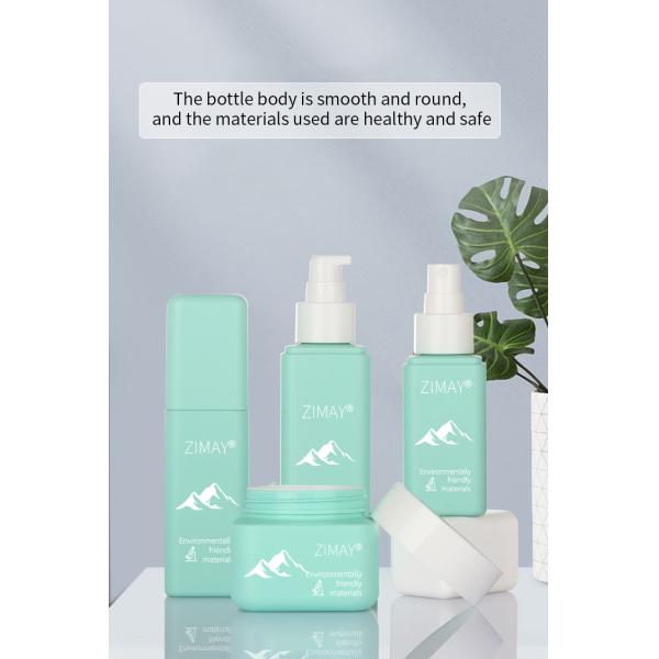 Elegant Green Cosmetic Packaging Sets 50g 80g 100ml 160ml Simple Style