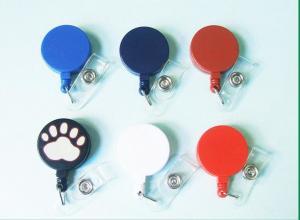 China 32mm Plastic Retractable Id Badge Holder /Customized design 80mm length Yoyo Card Holder For Gifts on sale