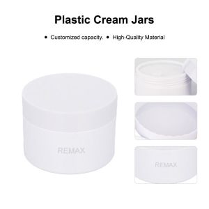 120ml Plastic Empty Cream Jar Elegant Same-Color Lid Customization