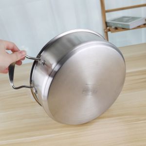 24cm Hot Pot Cookware Soup Stock SS201 Cooking Pot With Glass Lid