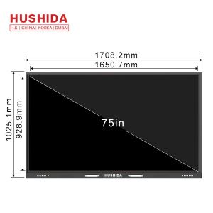 HUSHIDA 75 Inch School Application Touch Screen free pen Monitor interactive